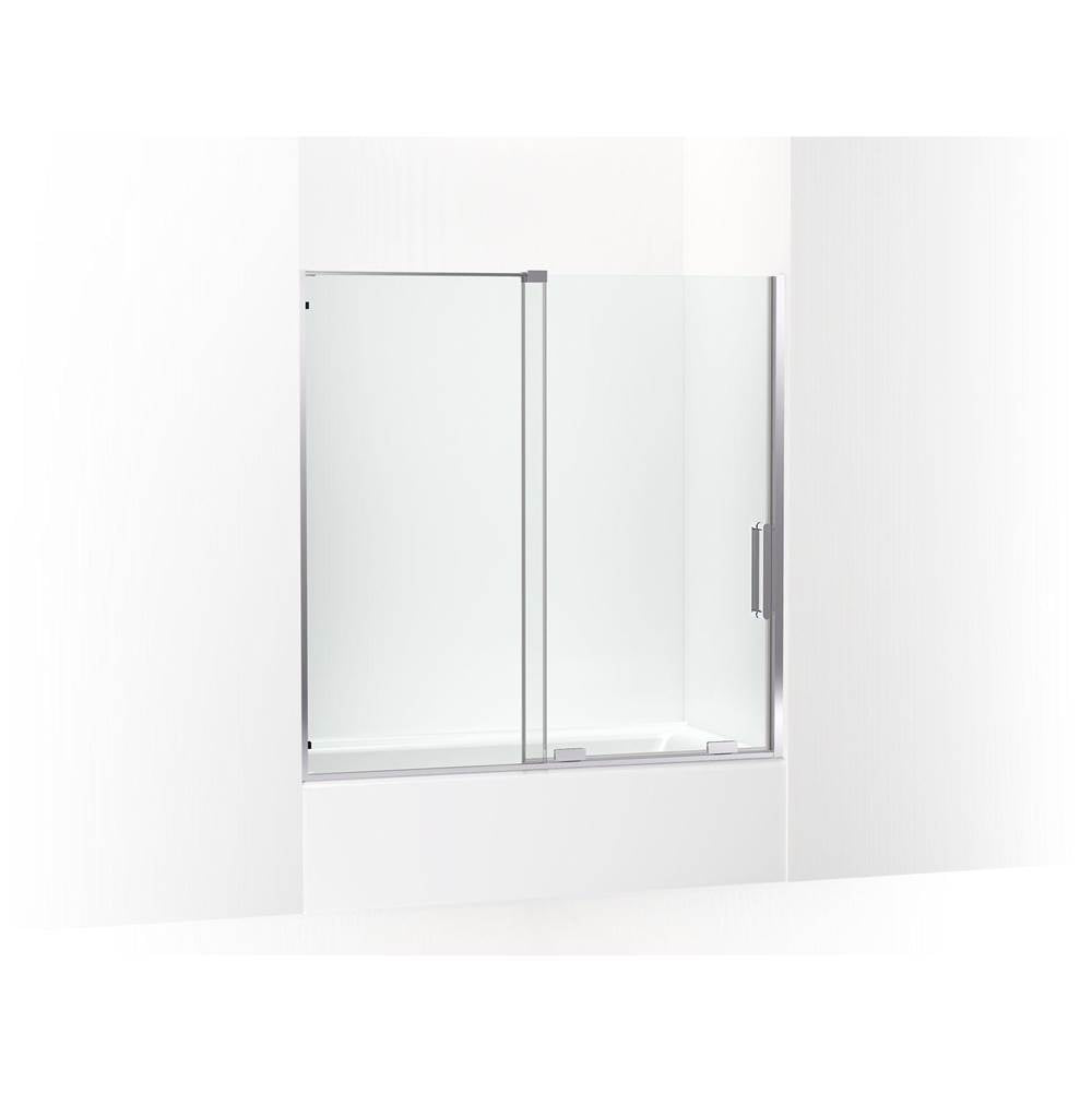 Kohler - Echelon Sliding bath door, 58-1/4'' H x 55-3/4 - 59-3/4'' W, with 5/16'' thick Crystal Clear glass - Bright Polished Silver