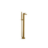 Kohler - Avid Floor-mount bath filler trim - Vibrant Brushed Moderne Brass