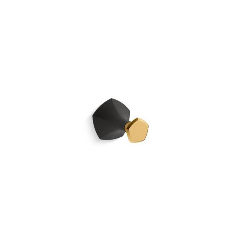 Kohler - Occasion Robe hook - Matte Black with Brushed Moderne Brass