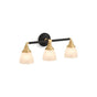 Kohler - Devonshire Three-light sconce - Black with Brass Trim
