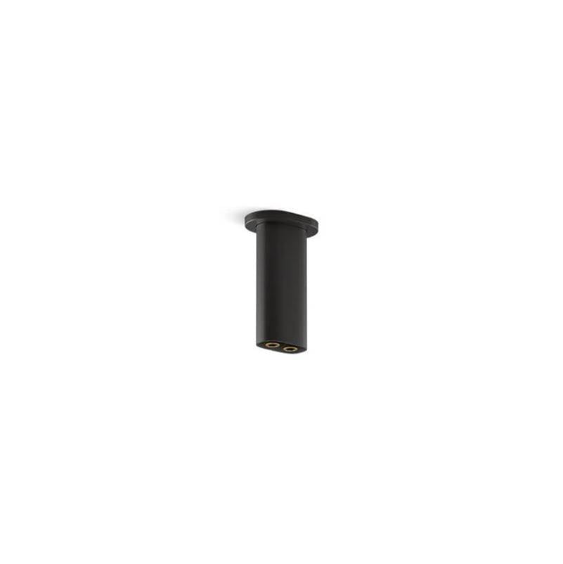 Kohler - Statement 5'' ceiling-mount two-function rainhead arm and flange - Matte Black