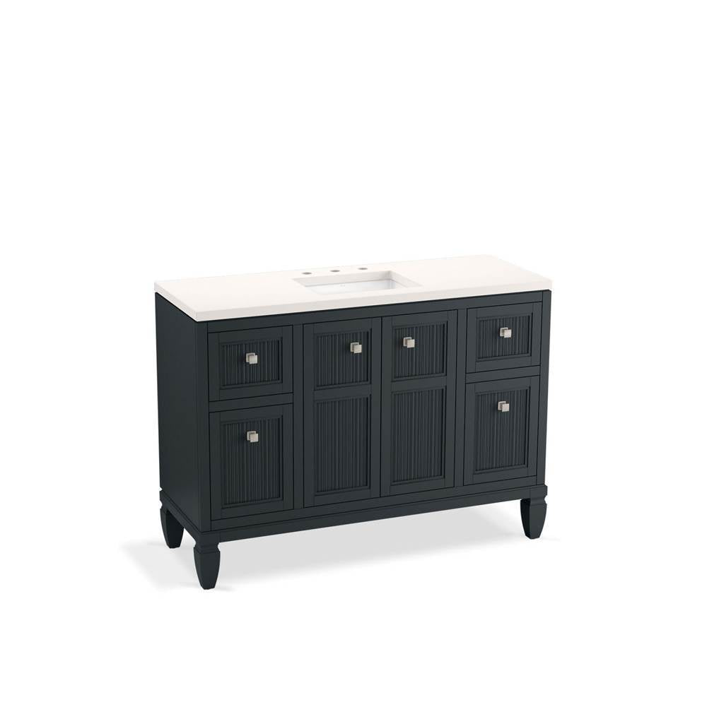 Kohler - Hearthaven 48'' bathroom vanity cabinet with sink and quartz top - Slate Grey