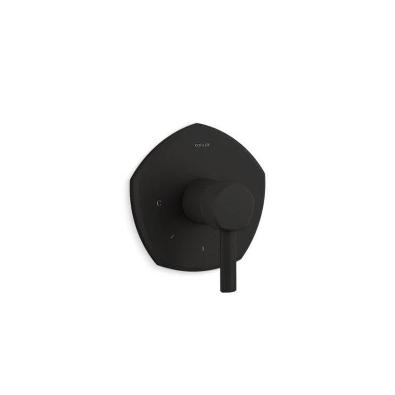Kohler - Occasion MasterShower temperature control valve trim with lever handle - Matte Black