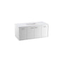 Kohler - Jute 48'' wall-hung bathroom vanity cabinet with sink and quartz top - Linen White
