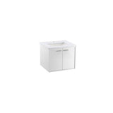Kohler - Jute 24'' wall-hung bathroom vanity cabinet with sink and quartz top - Linen White