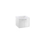 Kohler - Jute 24'' wall-hung bathroom vanity cabinet with sink and quartz top - Linen White