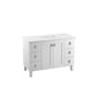 Kohler - Poplin 48'' bathroom vanity cabinet with sink and quartz top - Linen White
