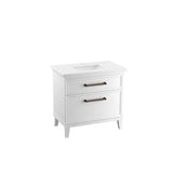 Kohler - ArtifactsE 36'' bathroom vanity cabinet with sink and quartz top - Linen White