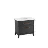 Kohler - ArtifactsE 36'' bathroom vanity cabinet with sink and quartz top - Slate Grey