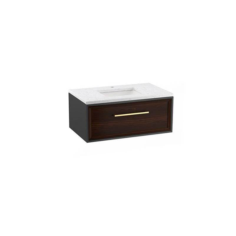 Kohler - Lodern 36'' wall-hung bathroom vanity cabinet with sink and quartz top - Slate Grey