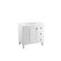 Kohler - Poplin 36'' bathroom vanity cabinet with sink and quartz top - Linen White