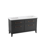 Kohler - ArtifactsE 60'' bathroom vanity cabinet with sinks and quartz top - Slate Grey