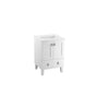 Kohler - Poplin 24'' bathroom vanity cabinet with sink and quartz top - Linen White