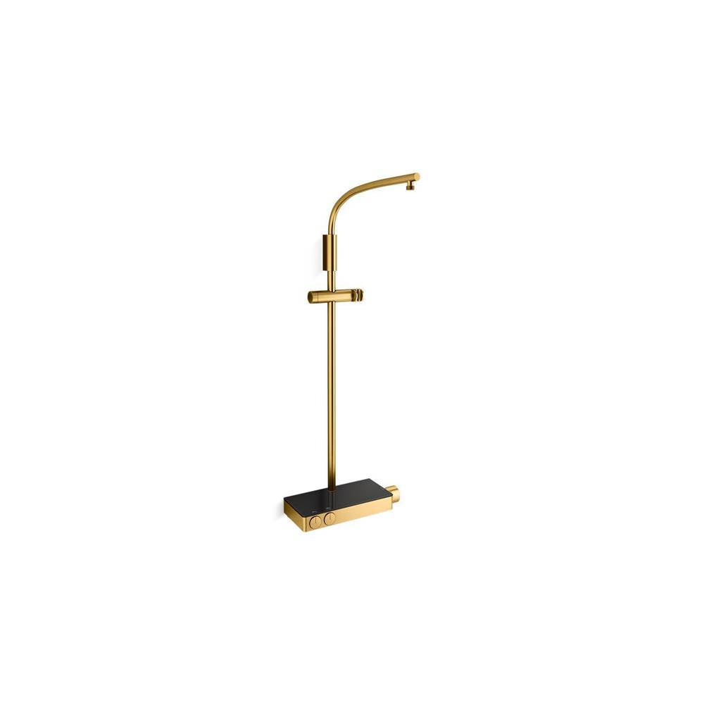Kohler - Anthem Two-way exposed thermostatic valve with shower column for rainhead and handshower - Vibrant Brushed Moderne Brass
