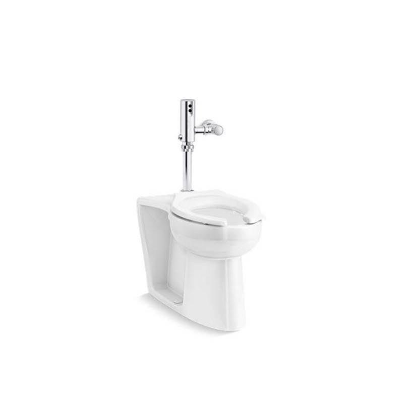 Kohler - Modflex Adjust-a-Bowl Antimicrobial toilet with Mach Tripoint touchless DC 1.6 gpf flushometer
