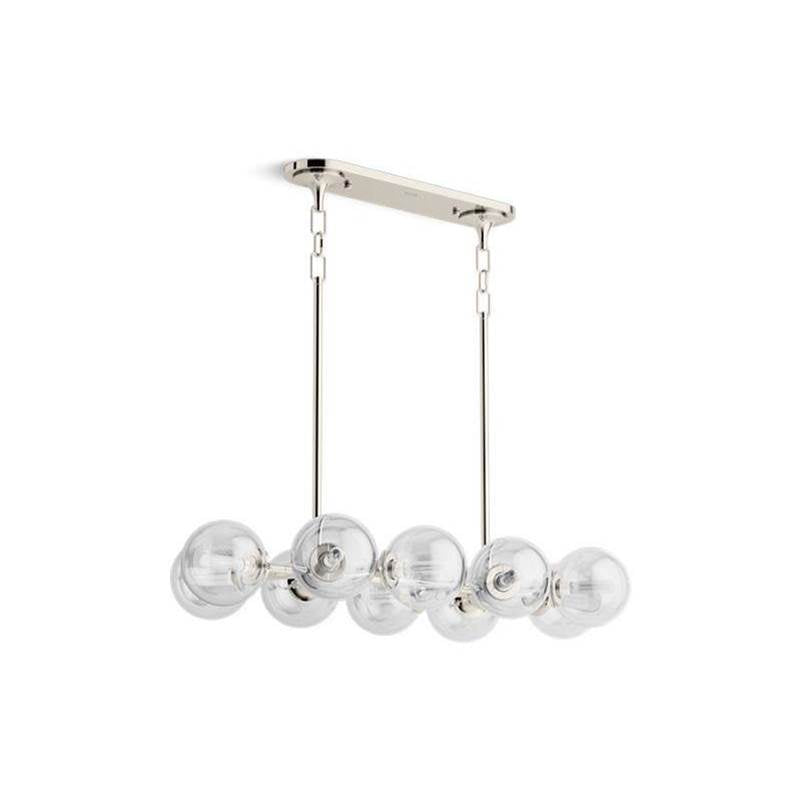 Kohler - BelleraE 38'' linear chandelier - Polished Nickel