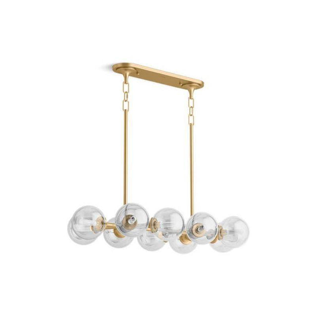 Kohler - BelleraE 38'' linear chandelier - Brushed Moderne Brass
