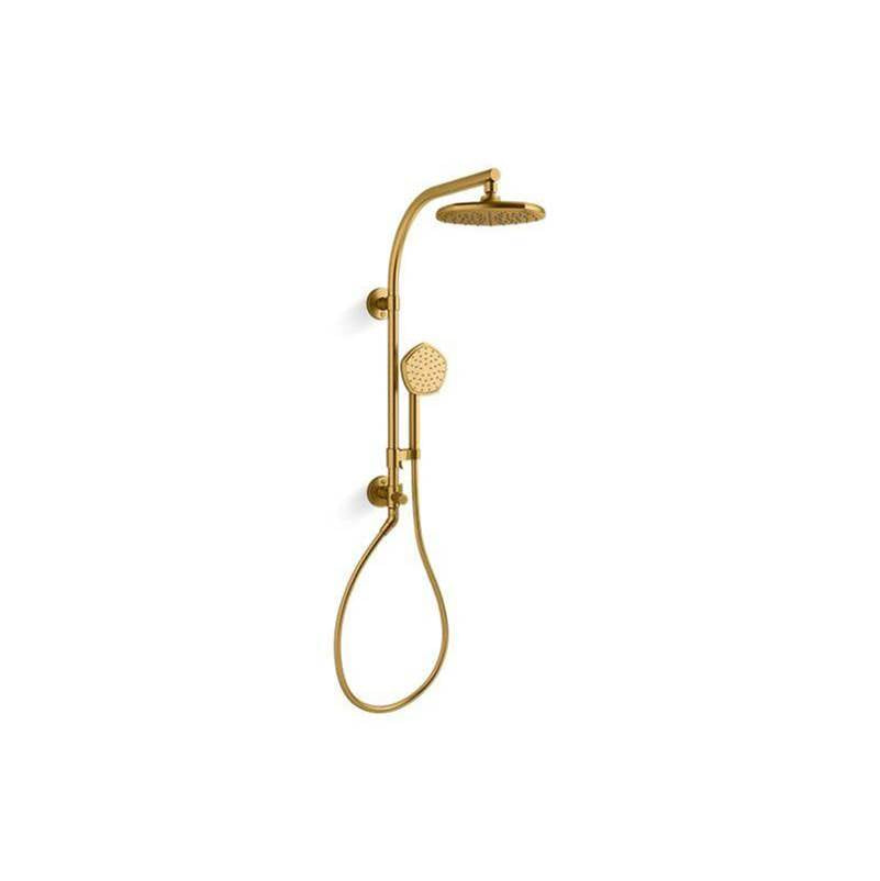 Kohler - OccasionE HydroRail-R shower column kit, 1.75 gpm - Vibrant Brushed Moderne Brass