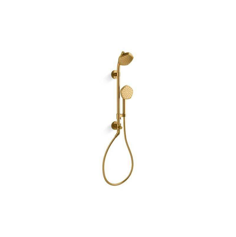 Kohler - OccasionE HydroRail-S shower column kit, 1.75 gpm - Vibrant Brushed Moderne Brass