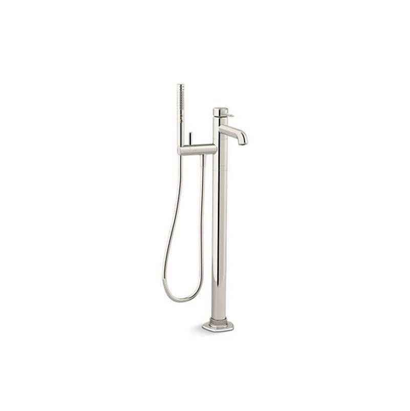 Kohler - Occasion Floor-mount bath filler trim with handshower - Vibrant Polished Nickel