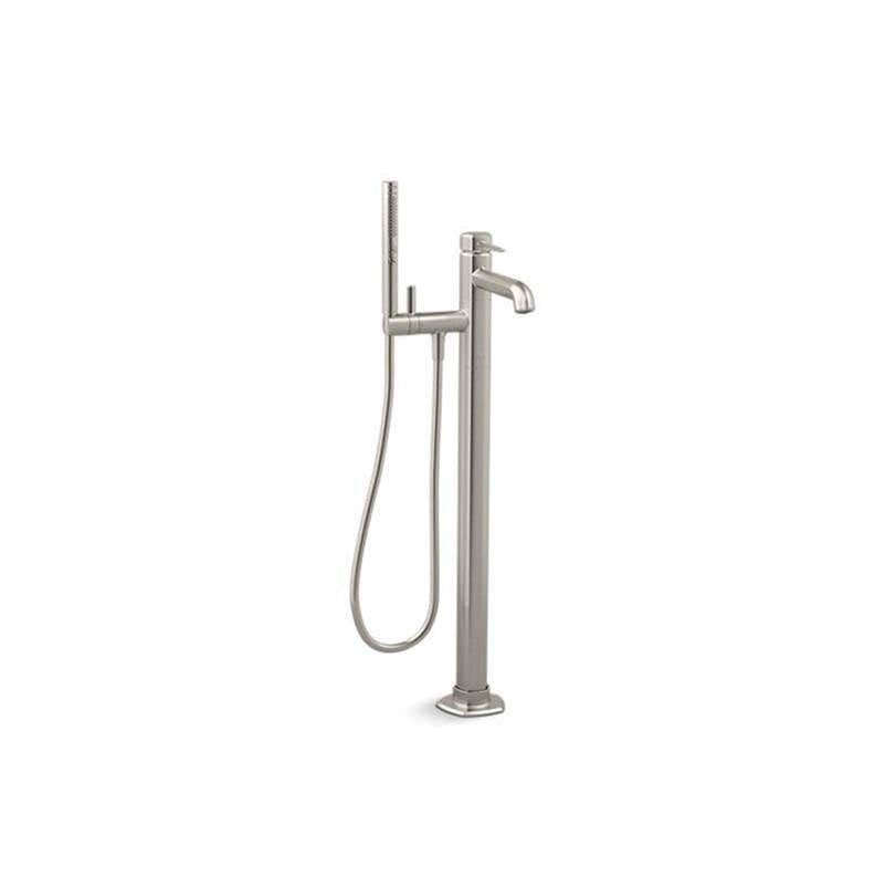 Kohler - Occasion Floor-mount bath filler trim with handshower - Vibrant Brushed Nickel