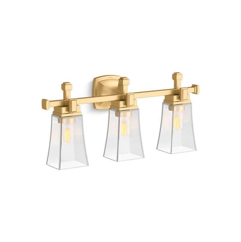 Kohler - Riff Three-light sconce - Brushed Moderne Brass