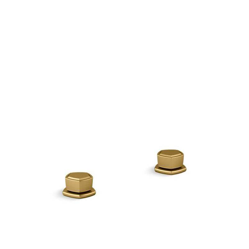 Kohler - Occasion Knob bathroom sink faucet handles - Vibrant Brushed Moderne Brass