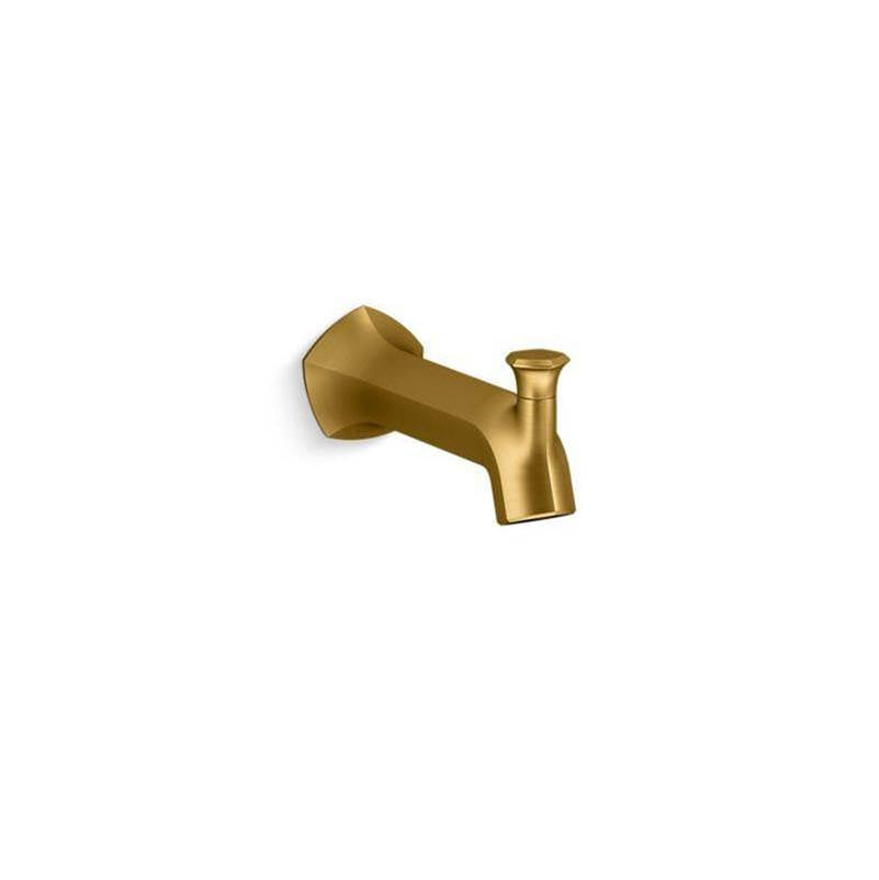 Kohler - Occasion Wall-mount bath spout with Straight design and diverter - Vibrant Brushed Moderne Brass
