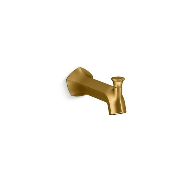 Kohler - Occasion Wall-mount bath spout with Straight design and diverter - Vibrant Brushed Moderne Brass