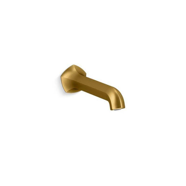 Kohler - Occasion Wall-mount bath spout with Straight design, 8'' - Vibrant Brushed Moderne Brass