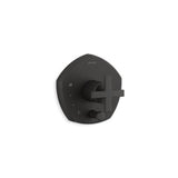 Kohler - Occasion Rite-Temp valve trim with push-button diverter and cross handle - Matte Black