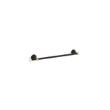 Kohler - Occasion 18'' towel bar - Matte Black with Brushed Moderne Brass