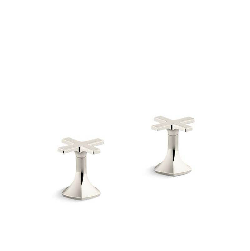 Kohler - Occasion Deck-mount bath faucet handles with Cross design - Vibrant Polished Nickel