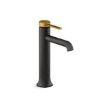 Kohler - Occasion Tall single-handle bathroom sink faucet, 1.0 gpm - Matte Black with Brushed Moderne Brass