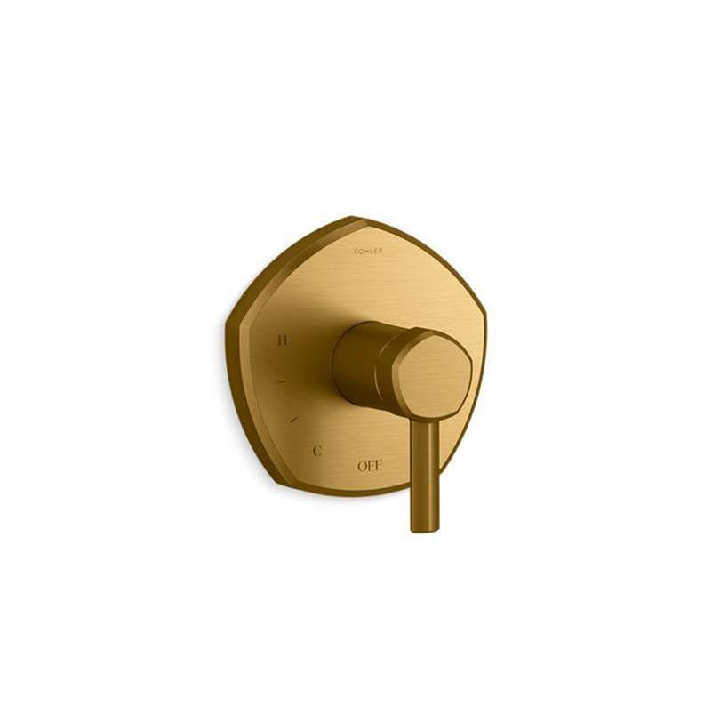 Kohler - Occasion Rite-Temp valve trim with lever handle - Vibrant Brushed Moderne Brass