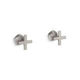 Kohler - Occasion Wall-mount bathroom sink faucet Cross handle trim, 1.2 gpm - Vibrant Brushed Nickel