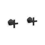 Kohler - Occasion Wall-mount bathroom sink faucet Cross handle trim, 1.2 gpm - Matte Black