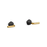 Kohler - Occasion Wall-mount bathroom sink faucet Lever handle trim, 1.2 gpm - Matte Black with Brushed Moderne Brass