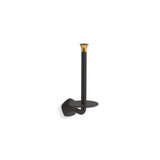 Kohler - Occasion Vertical toilet paper holder - Matte Black with Brushed Moderne Brass