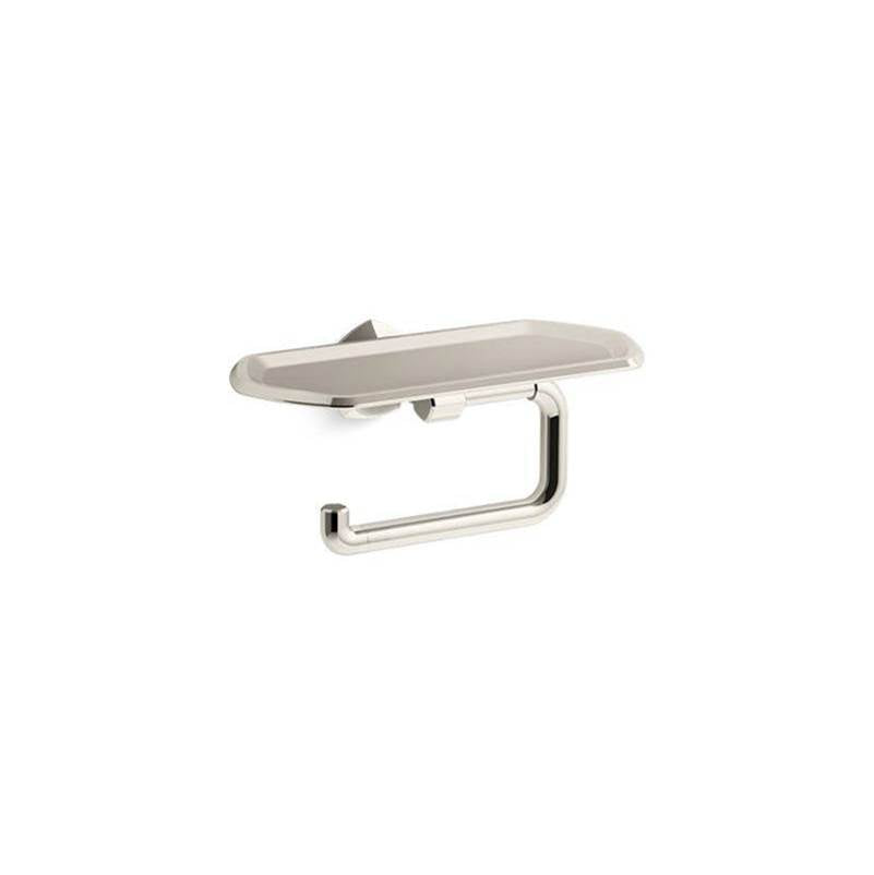 Kohler - Occasion Toilet paper holder with tray - Vibrant Polished Nickel