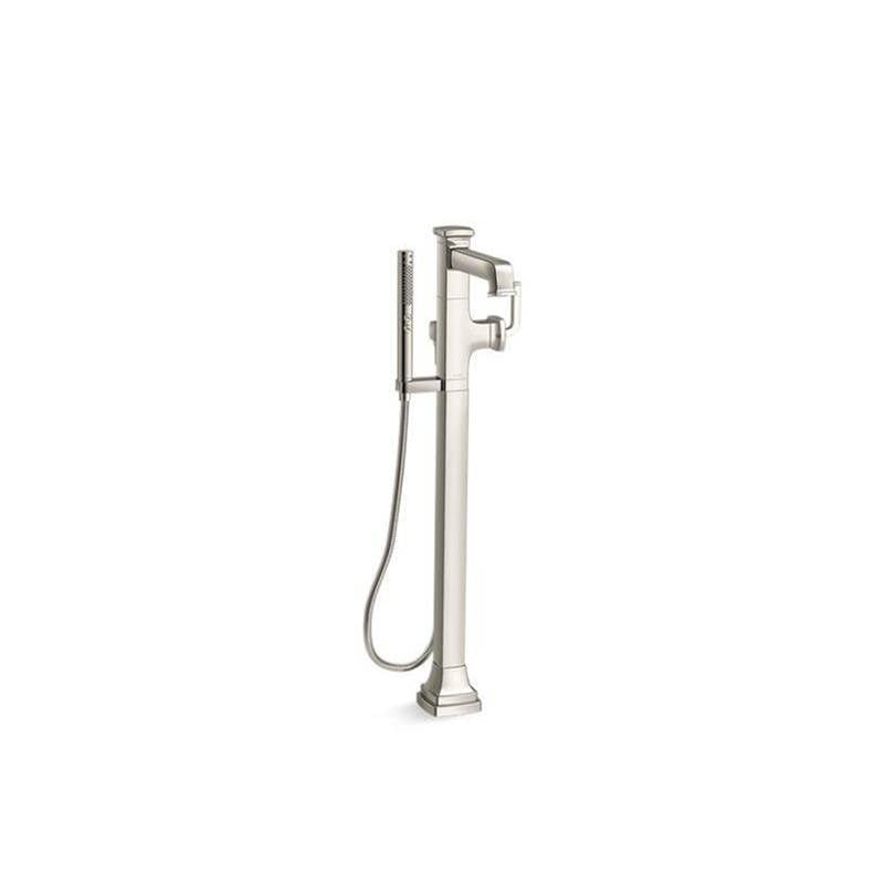 Kohler - Riff Floor-mount bath filler trim with handshower - Vibrant Polished Nickel