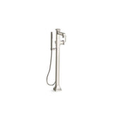 Kohler - Riff Floor-mount bath filler trim with handshower - Vibrant Polished Nickel