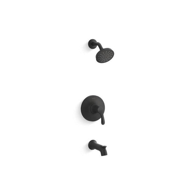 Kohler - Simplice Rite-Temp bath and shower trim kit, 1.75 gpm - Matte Black