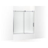 Kohler - ComposedE 62'' H sliding bath door with 3/8''-thick glass - Bright Polished Silver