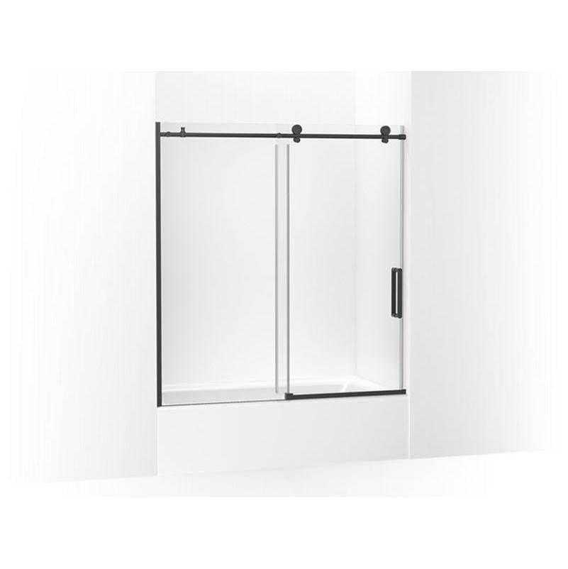 Kohler - ComposedE 62'' H sliding bath door with 3/8''-thick glass - Matte Black