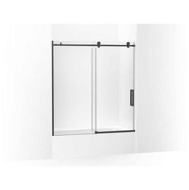 Kohler - ComposedE 62'' H sliding bath door with 3/8''-thick glass - Matte Black