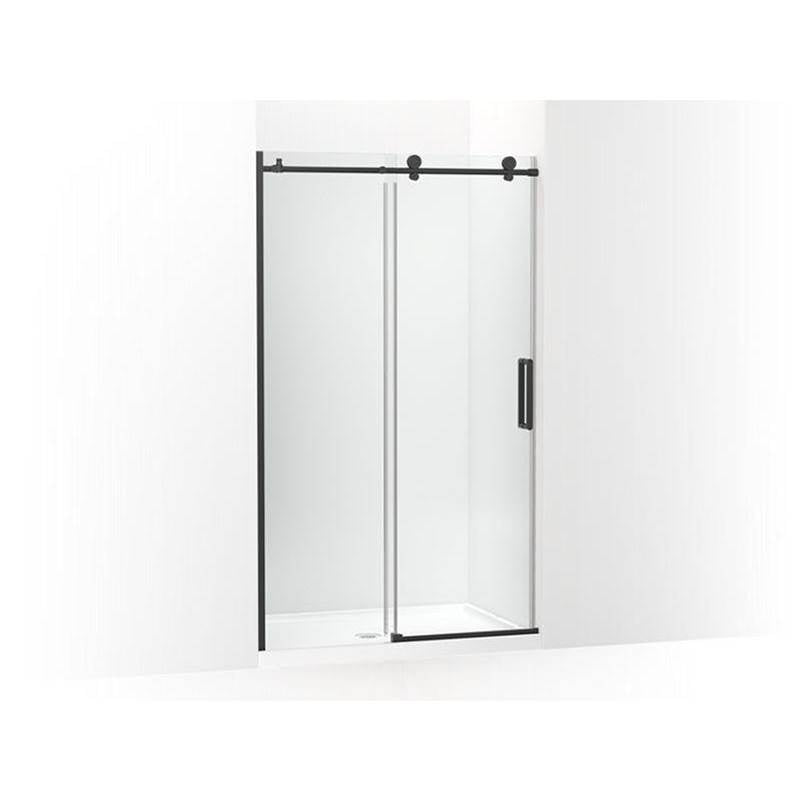 Kohler - ComposedE Sliding shower door, 78'' H x 44-1/8 - 47-7/8'' W, with 3/8'' thick Crystal Clear glass - Matte Black
