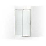 Kohler - ComposedE Sliding shower door, 78'' H x 44-1/8 - 47-7/8'' W, with 3/8'' thick Crystal Clear glass - Anodized Brushed Nickel