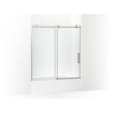 Kohler - ComposedE 62'' H sliding bath door with 3/8''-thick glass - Anodized Brushed Nickel