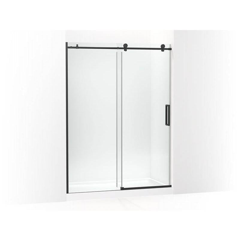 Kohler - ComposedE Sliding shower door, 78'' H x 56-1/8 - 59-7/8'' W, with 3/8'' thick Crystal Clear glass - Matte Black